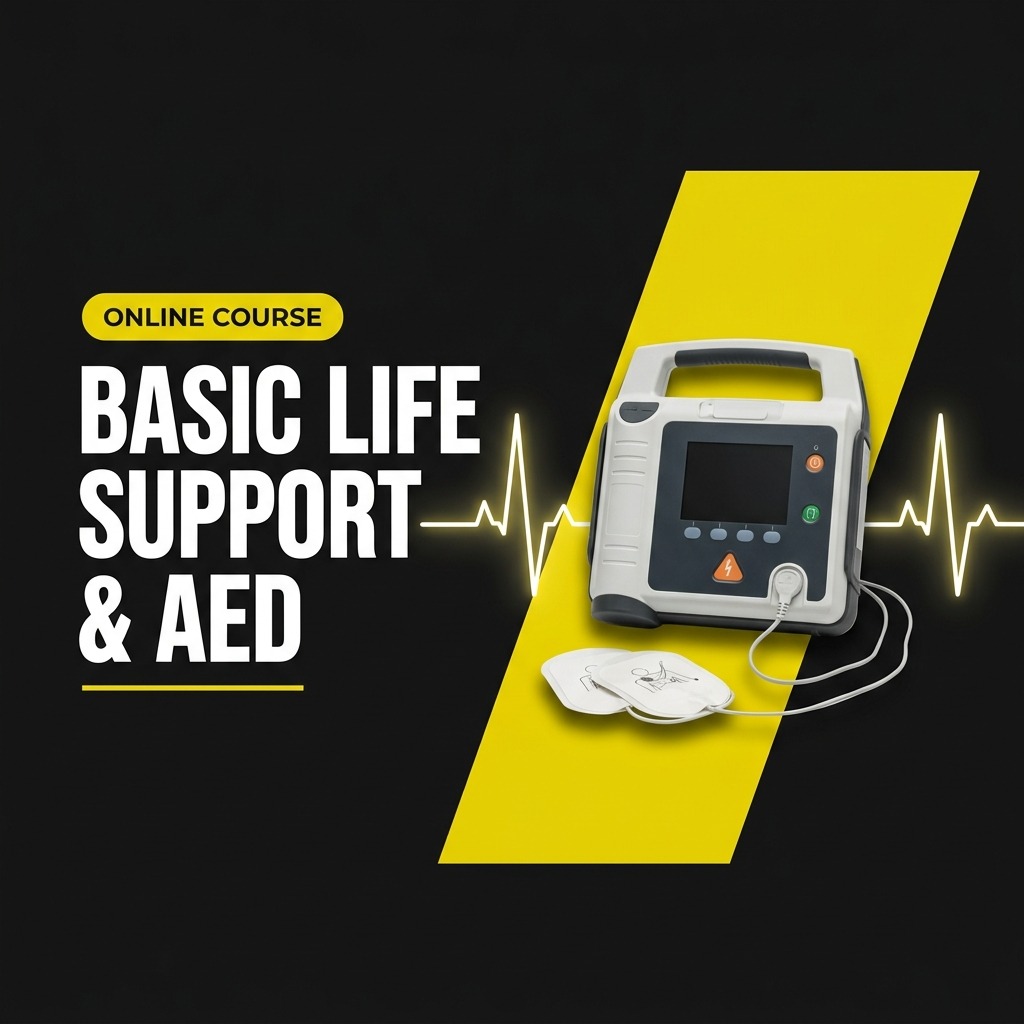 Basic life support and safe use of an automated external defibrillator (AED)